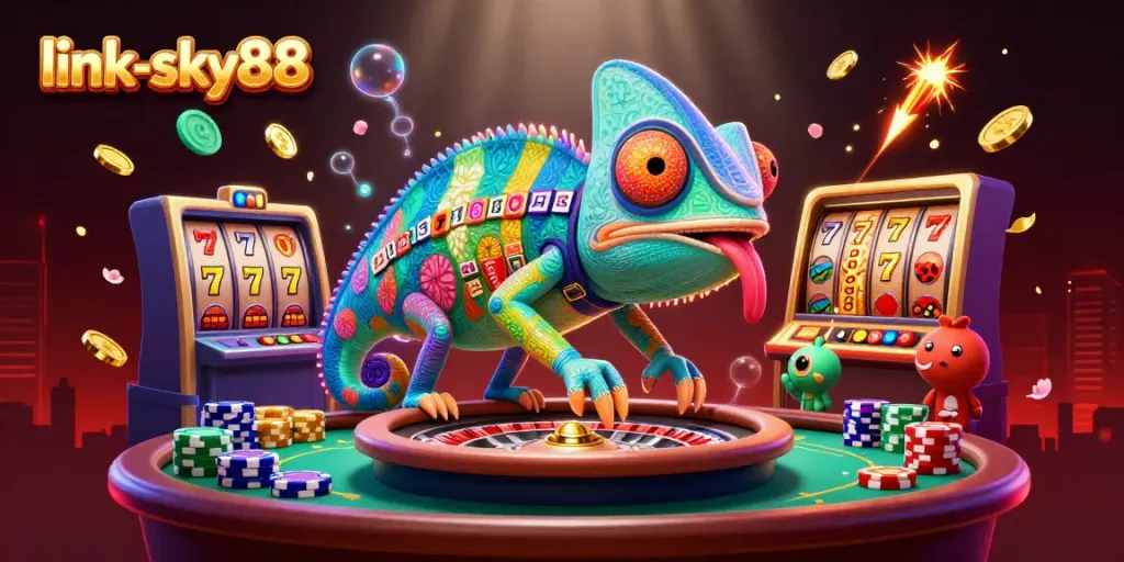 Experience thrilling wins at link-sky88 with vibrant slots and colorful casino elements.